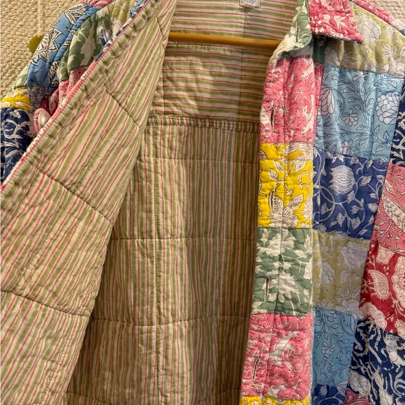 Patchwork Quilted Oversized Multicolor Jacket - Picture 8 of 11